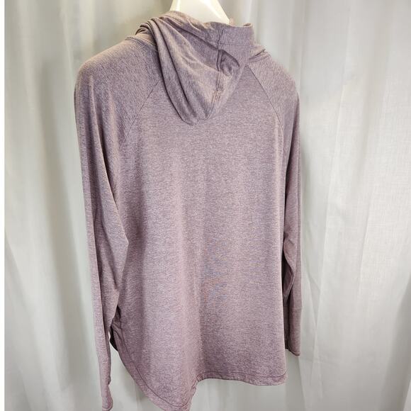 Athleta Uptempo Lavendar Space Dye Hooded Tunic, 1X - Picture 6 of 7